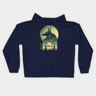 Blue Anubis Kids Hoodie